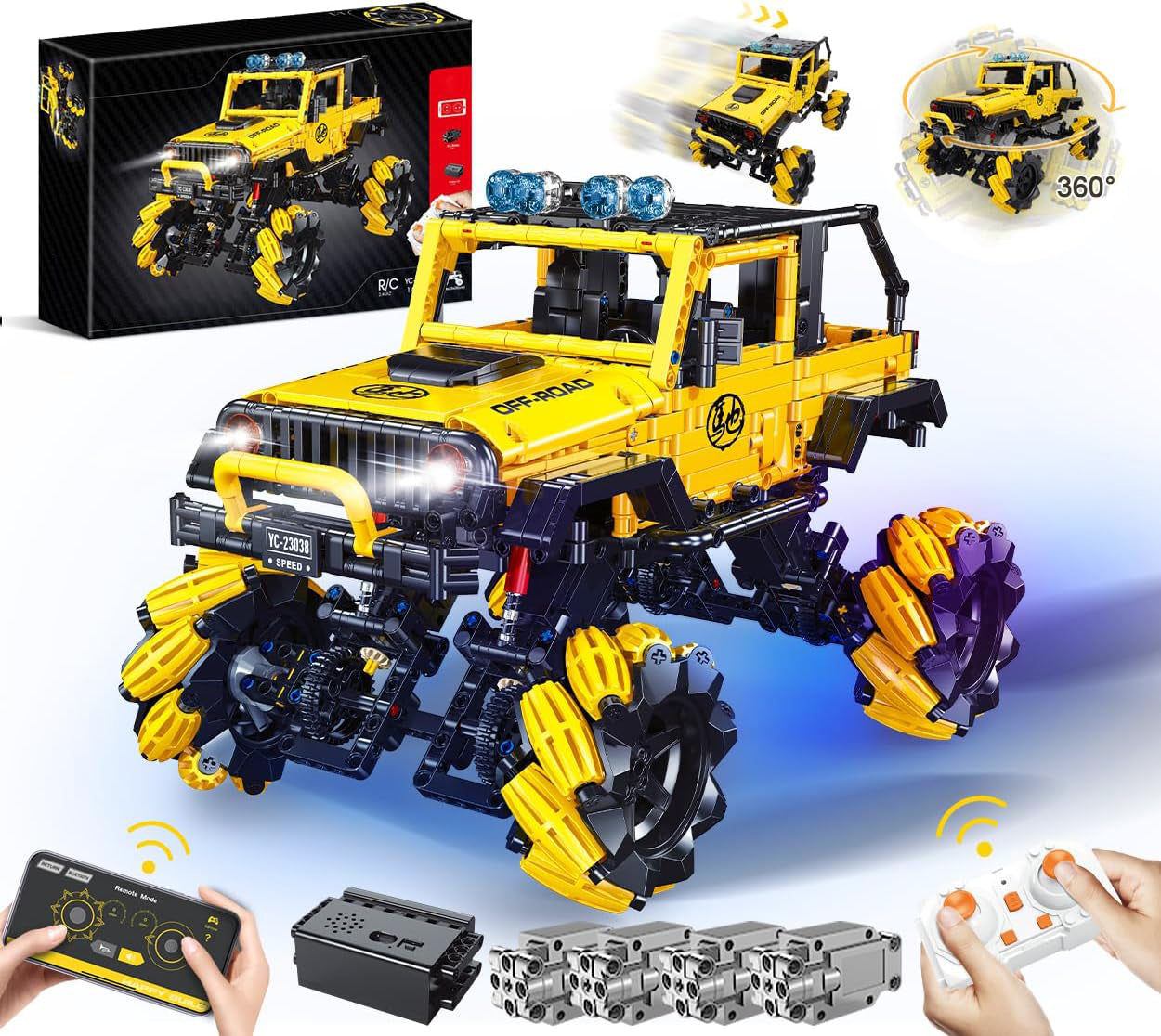 Remote control off-road climbing car yellow